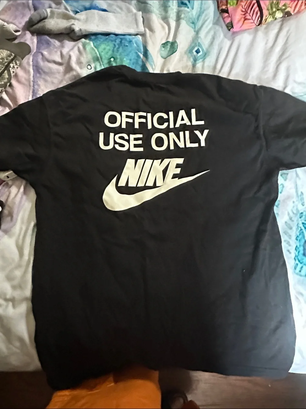 Nike Black Short-Sleeve Tee with White 